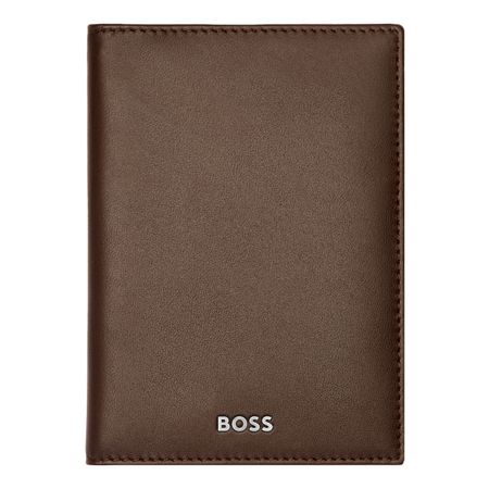 Hugo Boss Trifold card holder Classic Smooth Brown