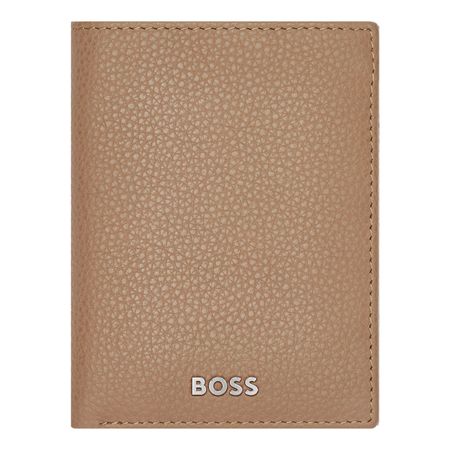 Hugo Boss Card holder trifold Classic Grained Camel