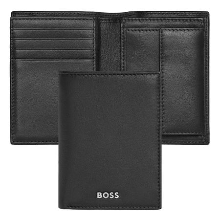 Hugo Boss Card holder with flap and money pocket Classic Smooth Black