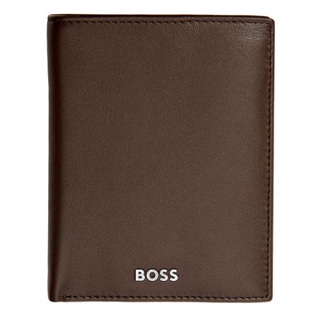 Hugo Boss Card holder with flap and money pocket Classic Smooth Brown
