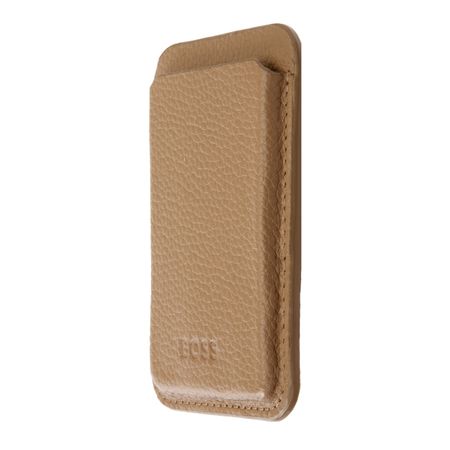 Hugo Boss Card holder with Magnet Mobile Classic Grained Camel