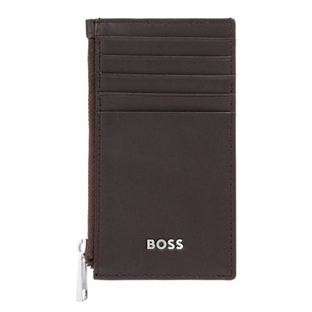 Hugo Boss Card holder zip Classic Smooth Brown