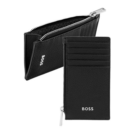 Hugo Boss Card holder zip Classic Grained Black