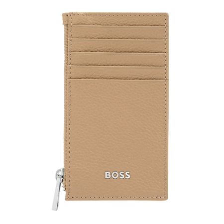 Hugo Boss Card holder zip Classic Grained Camel