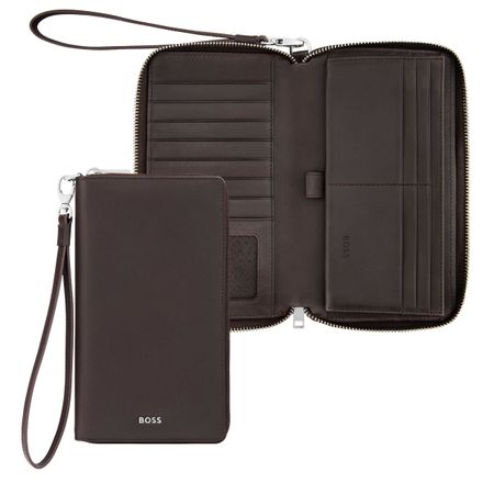 Hugo Boss Travel wallet Classic Smooth Brown