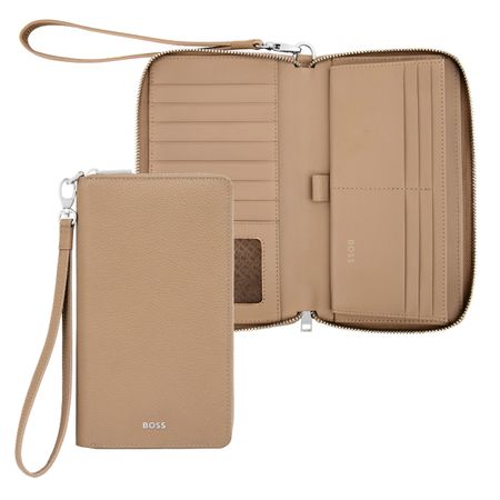 Hugo Boss Travel wallet Classic Grained Camel