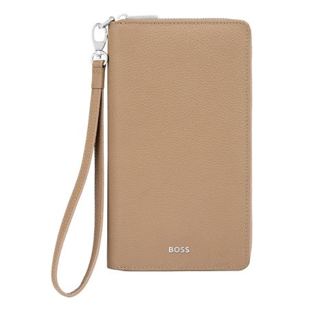 Hugo Boss Travel wallet Classic Grained Camel