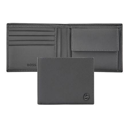 Hugo Boss Money wallet Double B Saffiano Grey