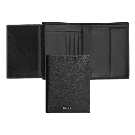 Hugo Boss Money wallet Vertical flap Classic Grained Black