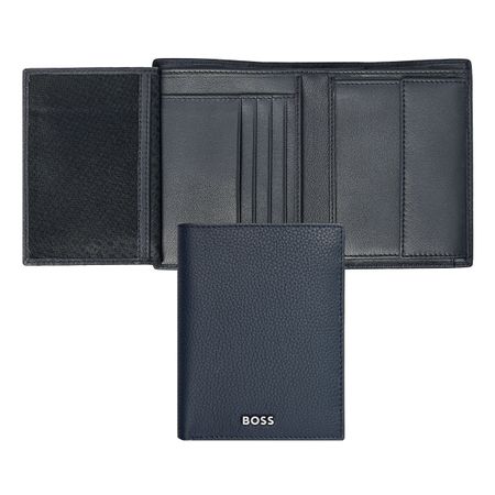 Hugo Boss Money wallet Vertical flap Classic Grained Navy