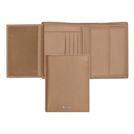 Hugo Boss Money wallet Vertical flap Classic Grained Camel