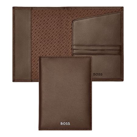 Hugo Boss Passport holder Classic Smooth Brown