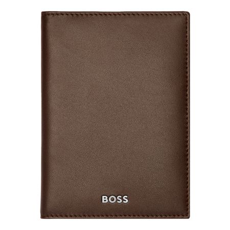 Hugo Boss Passport holder Classic Smooth Brown