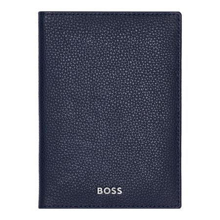 Hugo Boss Passport holder Classic Grained Navy
