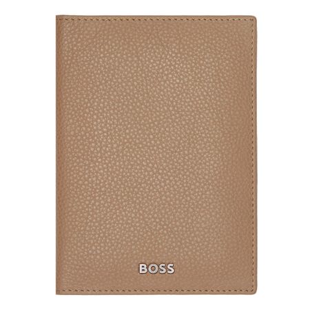 Hugo Boss Passport holder Classic Grained Camel