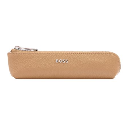 Hugo Boss Small pen case Classic Grained Camel