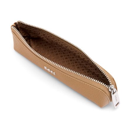Hugo Boss Small pen case Classic Grained Camel