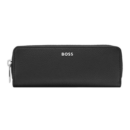 Hugo Boss Zipped double pen case Classic Grained Black