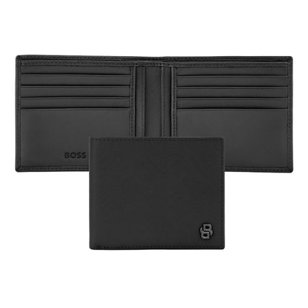 Hugo Boss Wallet Double B Saffiano Black