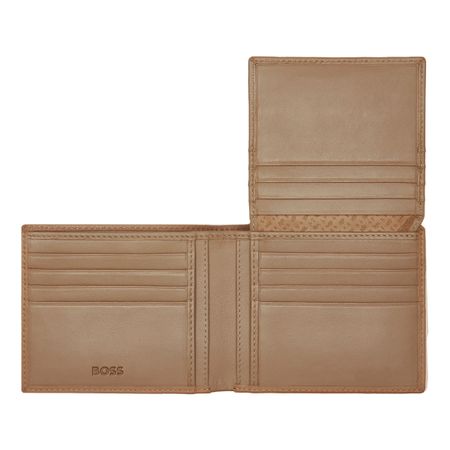 Hugo Boss Wallet with flap Classic Grained Camel