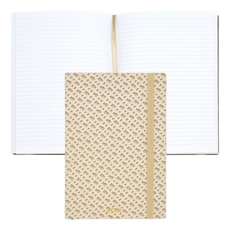 Hugo Boss Notebook A5 Monogram Cream Lined