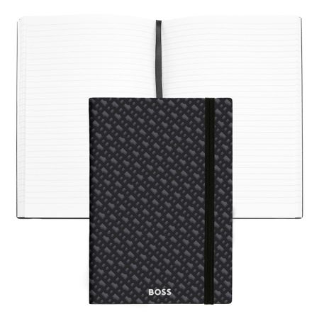 Hugo Boss Notebook A5 Monogram Grey Lined