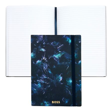 Hugo Boss Notebook A5 Tie-dye Flower Navy Lined