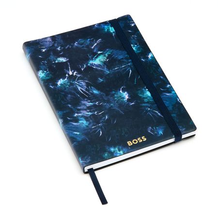 Hugo Boss Notebook A5 Tie-dye Flower Navy Lined