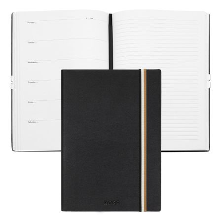 Hugo Boss Notebook A5 Iconic Black Agenda