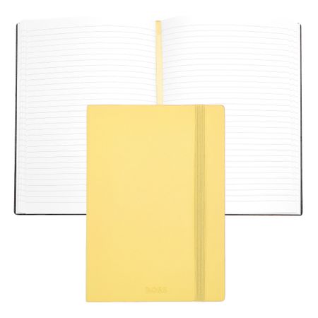Hugo Boss Notebook A5 Pastel Classic Light Yellow Lined