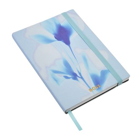 Hugo Boss Notebook A5 Holographic Flower Light Blue Lined
