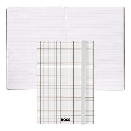 Hugo Boss Notebook A5 Checkered White Lined