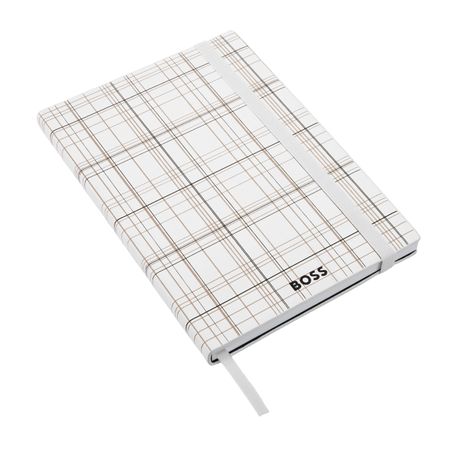 Hugo Boss Notebook A5 Checkered White Lined