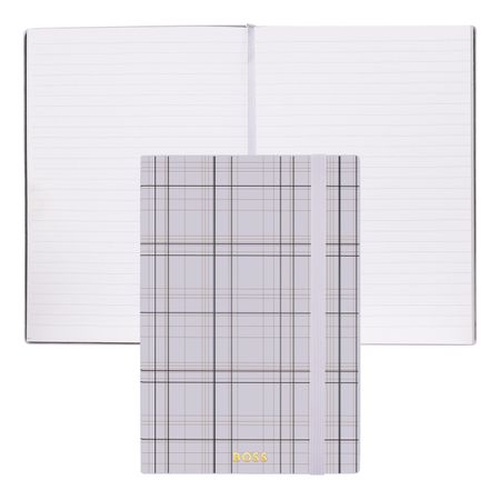 Hugo Boss Notebook A5 Checkered Lilac Lined