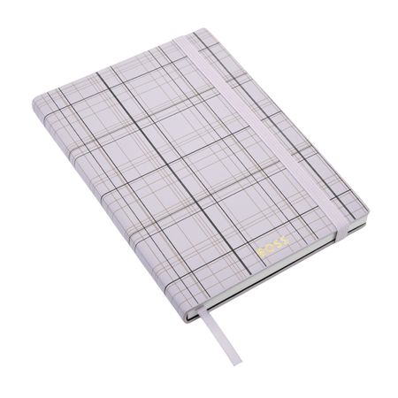 Hugo Boss Notebook A5 Checkered Lilac Lined