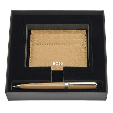 Hugo Boss Set HUGO BOSS Camel (ballpoint pen & card holder)