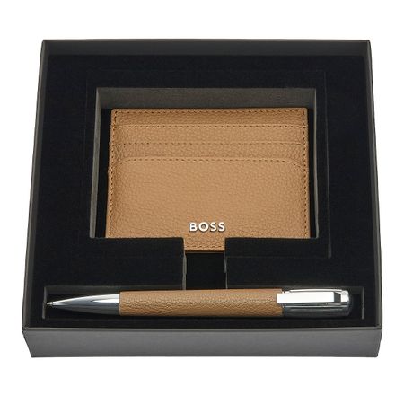 Hugo Boss Set HUGO BOSS Camel (ballpoint pen & card holder)