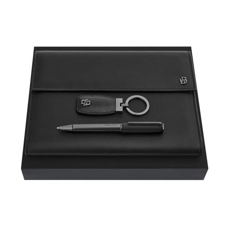 Hugo Boss Set HUGO BOSS Black & Gun (ballpoint pen, folder A5 & key ring)