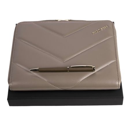Hugo Boss Set HUGO BOSS Taupe (ballpoint pen & conference folder A5)