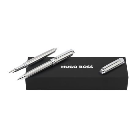 Hugo Boss Set Beam Chrome (ballpoint pen & fountain pen)