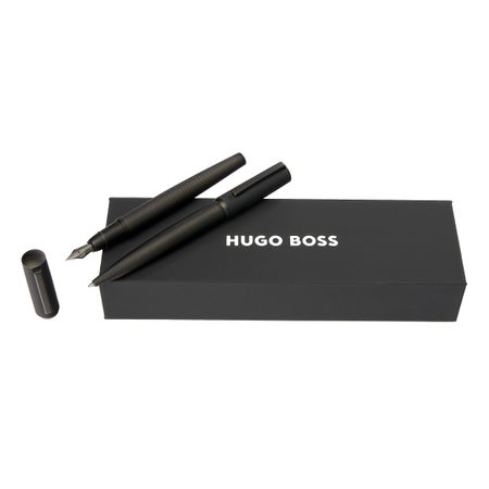 Hugo Boss Set Arche Iconic Black (ballpoint pen & fountain pen)