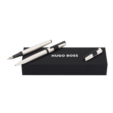Hugo Boss Set Grid Pearl (ballpoint pen & fountain pen)