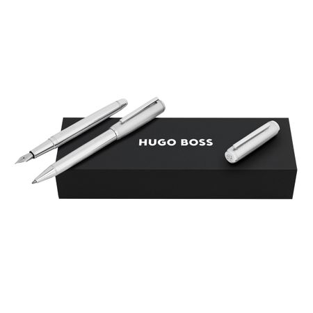 Hugo Boss Set Pace Chrome (ballpoint pen & fountain pen)