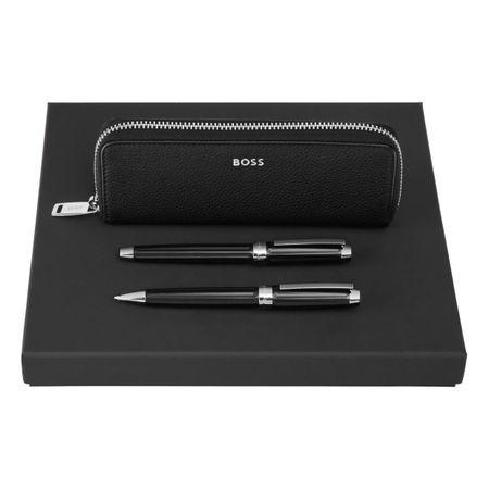 Hugo Boss Set HUGO BOSS Black (ballpoint pen, fountain pen & case)