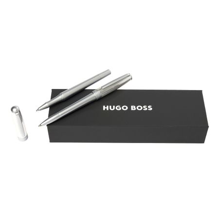 Hugo Boss Set Essential Metal Silver (ballpoint pen & rollerball pen)