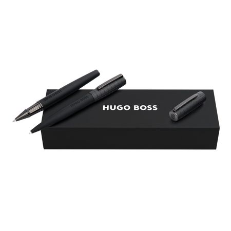 Hugo Boss Set Arche Bauhaus Black (ballpoint pen & rollerball pen)