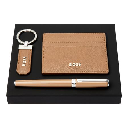 Hugo Boss Set HUGO BOSS Camel (fountain pen, key ring & card holder)