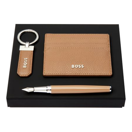 Hugo Boss Set HUGO BOSS Camel (fountain pen, key ring & card holder)