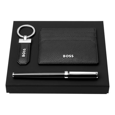 Hugo Boss Set HUGO BOSS Black (rollerball pen, key ring & card holder)