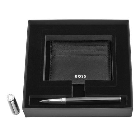 Hugo Boss Set HUGO BOSS Black (rollerball pen & card holder)